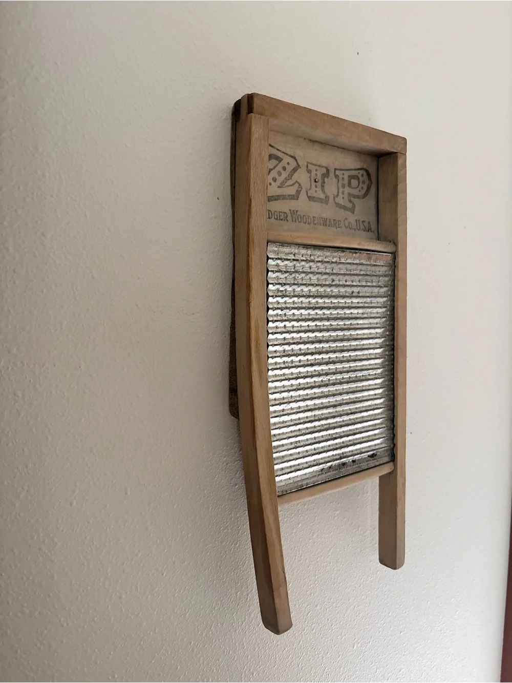 Vintage Wooden Distressed Washboard Wall Art
